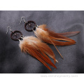 New Cool Punk Feather Women's Long Tassel hook Earrings